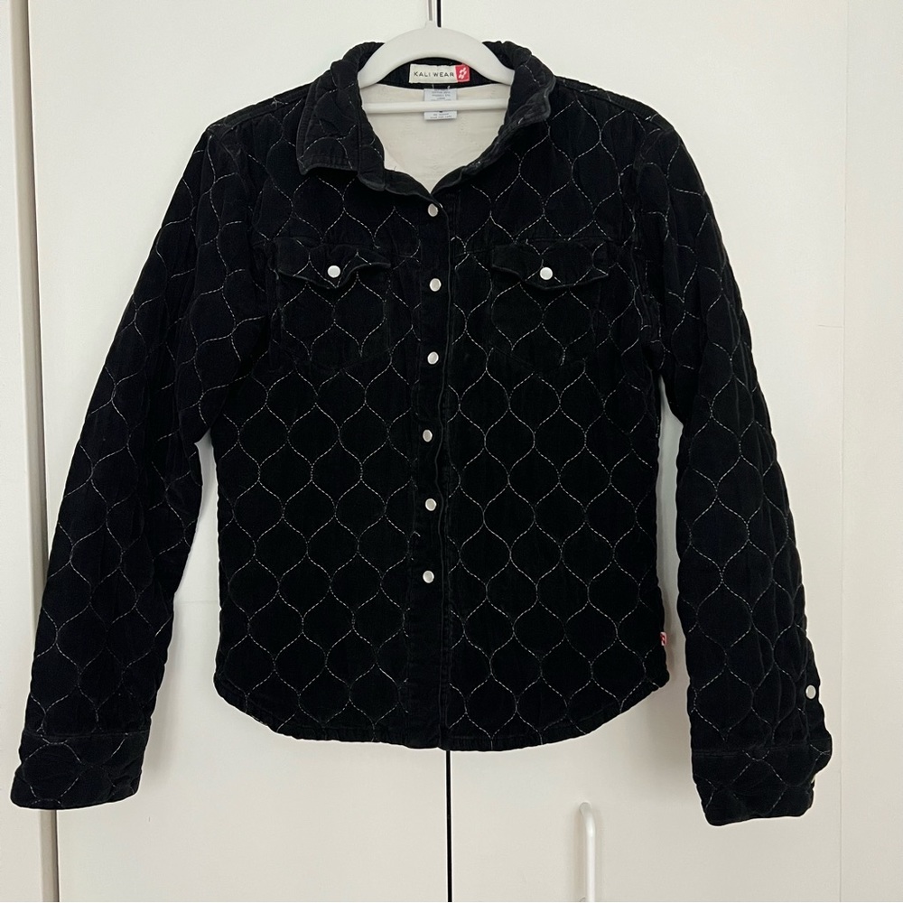 Kali Wear Black Cotton Sweater with White Stitching